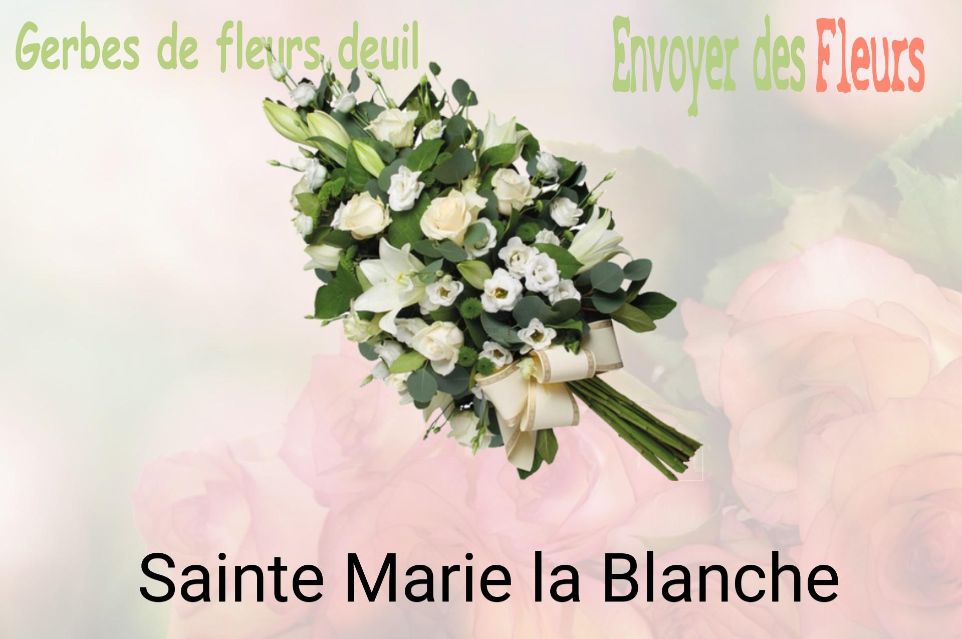 Gerbe de fleurs de deuil livrée à Sainte-Marie-la-Blanche
